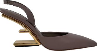 Fendi Fendi First Slingback Pumps in beige kalfsleer