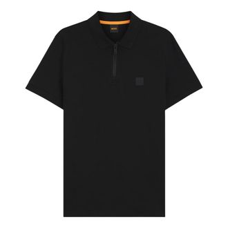 HUGO BOSS Hugo, Polo Shirts, male, Black, Size: 2XL Passerzip Polo