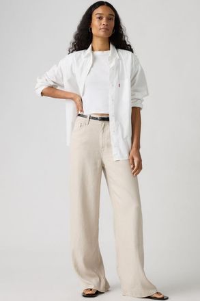 Levi's Pantalones de lino de pierna ancha Cinch - Mujer - 25X31 - Gris / Crystal Grey