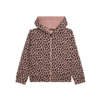 Freddy Felpa donna leopardata con zip e cappuccio