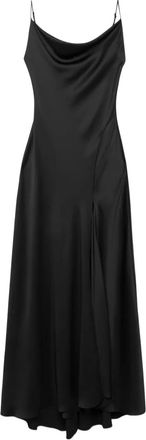 SIMKHAI Signature Finley maxi-jurk met col - Zwart