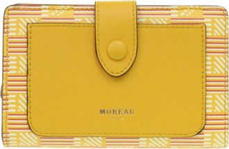 Moreau gold yellow Leather Wallet (Bi-Fold) (Pre-Owned)