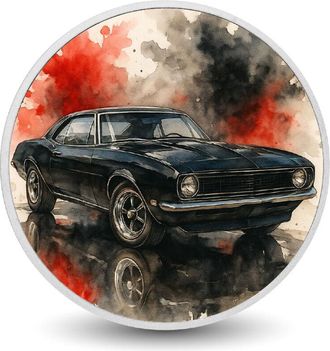 OEM Furia Muscular De Medianoche En Acuarela, Moneda De Plata Fina De 1 Oz