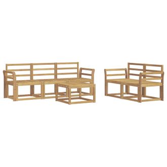 vidaXL Conjunto De Sof&aacute;s De Exterior 6 Pcs Blanco 59 X 59 X 37 Cm Vidaxl