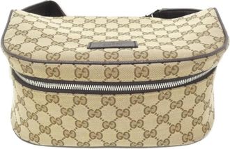 Gucci Beige Brown Gg Canvas Fanny Pack (Pre-Owned)