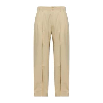 Casablanca Pantalones de Lana de Pierna Ancha - Trousers - Hombre - Beige - 2XL