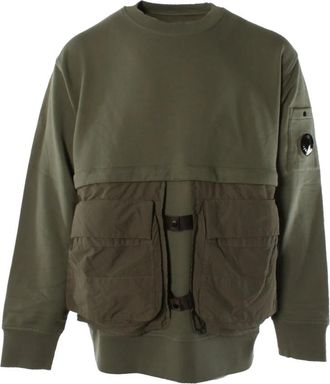 C.P. Company Diagonal Raised Fleece Sweatshirt - Heren - Sweatshirts - Groen - 2XL - Katoen - Hoodies & sweatvesten