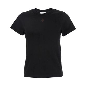 Alexander McQueen Crewneck T-Shirt with Skull Embroidery