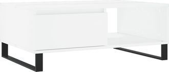 vidaXL Mesa De Centro Madera De Ingenier&iacute;a Blanco 90x60x35 Cm Vidaxl
