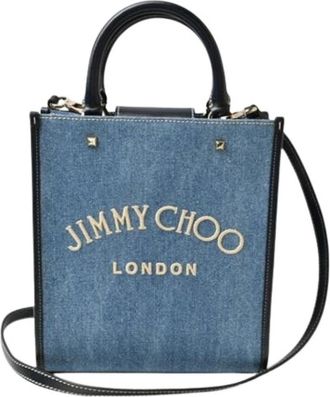 Jimmy Choo London Pre-owned Denim Handtas - Dames - Vintage Shopper - Blauw - ONE Size - Denim - Vintage