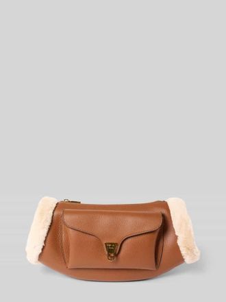 Coccinelle Umh&auml;ngetasche mit Kunstfellbesatz Modell BEAT ARCTIC in Cognac, Gr&ouml;&szlig;e 1