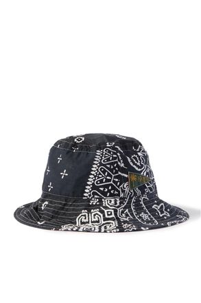KAPITAL Logo-Appliquéd Bandana-Print Cotton Bucket Hat