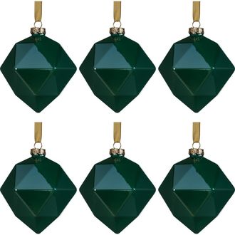 Zodax Set of 6 Green Luster Faceted Ornaments at Nordstrom Rack