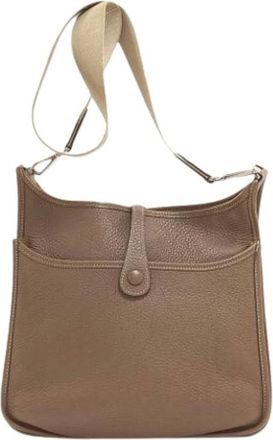 Herm&egrave;s Pre-owned Schoudertas - Dames - Vintage Schoudertas - Bruin - ONE Size - Leer - Vintage