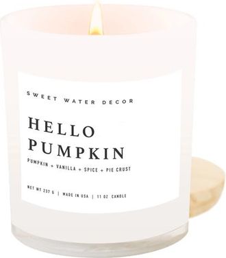 Sweet Water Decor 11oz White Jar Candle - Sweet Scents in Hello Pumpkin at Nordstrom