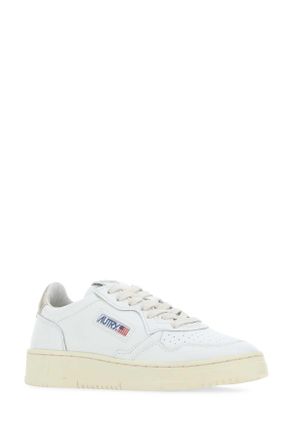 Autry Womens White Leather Medalist Sneakers Ll06