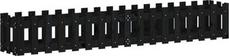 vidaXL Vidaxl - Garden Raised Bed with Fence Design Black 200x30x30 cm Solid Wood Pine