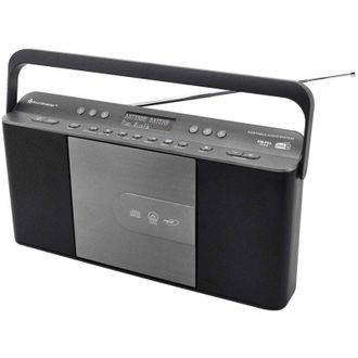 Soundmaster RCD1870SW Radio cd dab+, fm aux, cd, dab+, MP3, fm Grigio, Nero