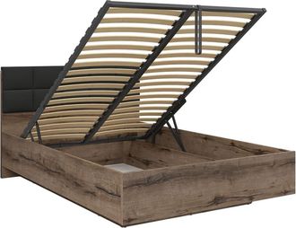 Petits Meubles Cama canap&eacute; 140x200 somier incluido estratificado marr&oacute;n