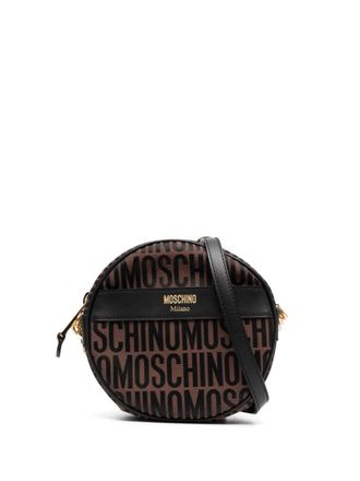 Moschino Crossbodytas met monogramprint - Bruin