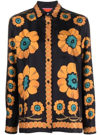 La DoubleJ Boy silk shirt - Black