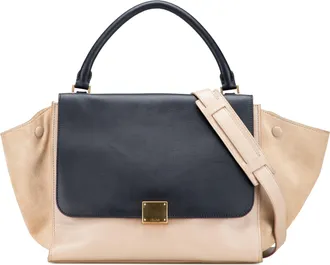 Celine Pre-owned Womens Trapeze Top Handle Bag - Dark Blue Leather - One Size