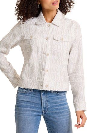 Tommy Bahama Canopy Shores Two Palms Raw Edge Linen Jacket in Pure Khaki at Nordstrom, Size X-Small