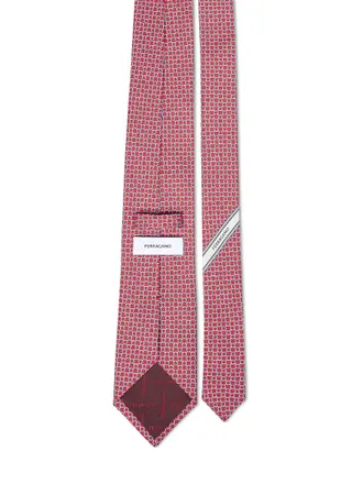 Ferragamo Silk Twill Gancini Necktie - Red