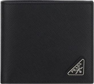 Prada Zwarte Kalfsleren Bos Taurus Portemonnee
