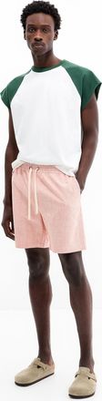 Djab Mens Striped textured twill short
