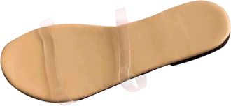 Generic Womens Summer Flat Sandals Slippers Slip-On Shoes Sandals Comfortable Mules Women with Soft Footbed Strap Sandals Breathable Sandals Open Beach Slippe