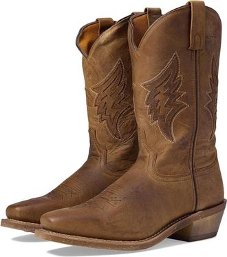 Laredo Nico Mens Brown Leather Square Toe Mid-Calf Cowboy Boots ZOGG2072