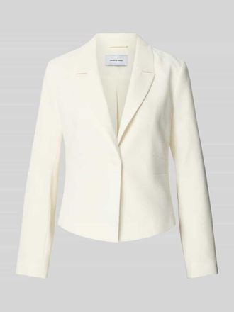 More & More More & More Blazer aus Viskose-Mix mit Reverskragen in Offwhite, Gr&ouml;&szlig;e 34