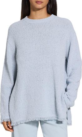 Theory Relaxed Organic Cotton Blend Terry Sweater in Pearl Blue at Nordstrom Rack, Size Medium