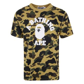 A Bathing Ape A Bathing APE - 1st Camo College T-shirt - Heren - Tops - Veelkleurig - Maat: L Katoen