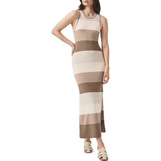 Splendid Katya Colorblock Stripe Sweater Midi Dress in Neutral Multi at Nordstrom Rack, Size X-Small