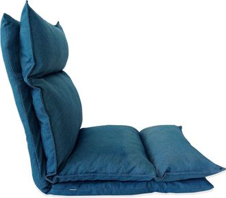 Mobili Rebecca Mobili Rebecca - Rebecca Mobili Sill&oacute;n De Suelo Futon Blu Oscuro Metal Descanso 70x56x70