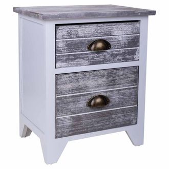 Wanderlust Deco Wanderlust Deco - Mesita De Madera Blanca 38x28x45