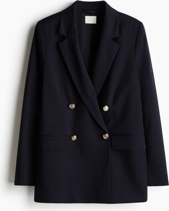 H&M Zweireihiger Blazer - Blue
