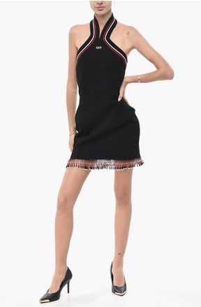 Off-white Knit Minidress CROSSCOLLAR with Racerback size Xs