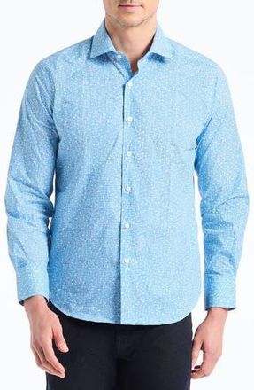 Robert Graham Jonah Long Sleeve Woven Shirt in Blue at Nordstrom Rack, Size 16.5 - R