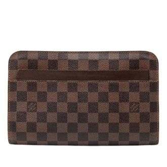 Louis Vuitton Clutch in Tessuto Pre-owned - - Pre-owned - Donna - Marrone - ONE SIZE