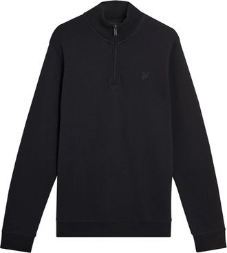 Lyle & Scott Superfine Quarter Zip Sweatshirt - Heren - Sweatshirts - Zwart - 2XL - Katoen - Hoodies & sweatvesten
