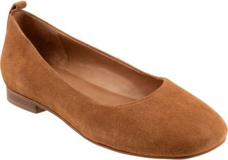 Softwalk Kiris Flat in Luggage Suede at Nordstrom, Size 10.5