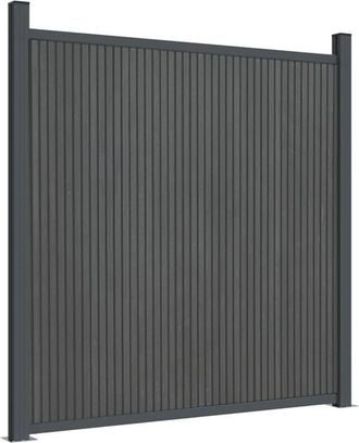 vidaXL Pannello di Recinzione Grigio 180x186 cm in WPC vidaXL