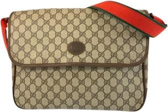 Gucci Pre-owned Cross Body Bags, female, Beige, Size: ONE SIZE Pre-owned Canvas Cross Body Bag