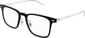 Montblanc Stijlvolle Bril in Zwart - Heren - Brillen - Zwart - 51 MM - Accessoires