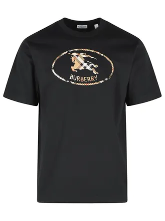 Burberry Seth Black Cotton T Shirt