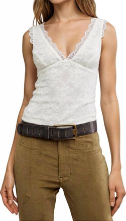 Free People Loved You First Lace Cami Tea Top In White