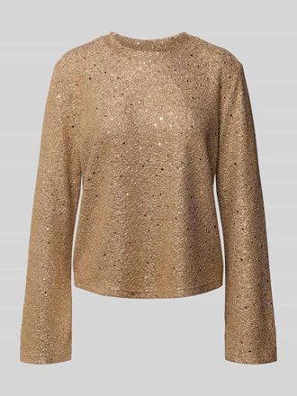 Jake*s Schimmerndes Blusenshirt mit Pailletten in Gold, Größe 32